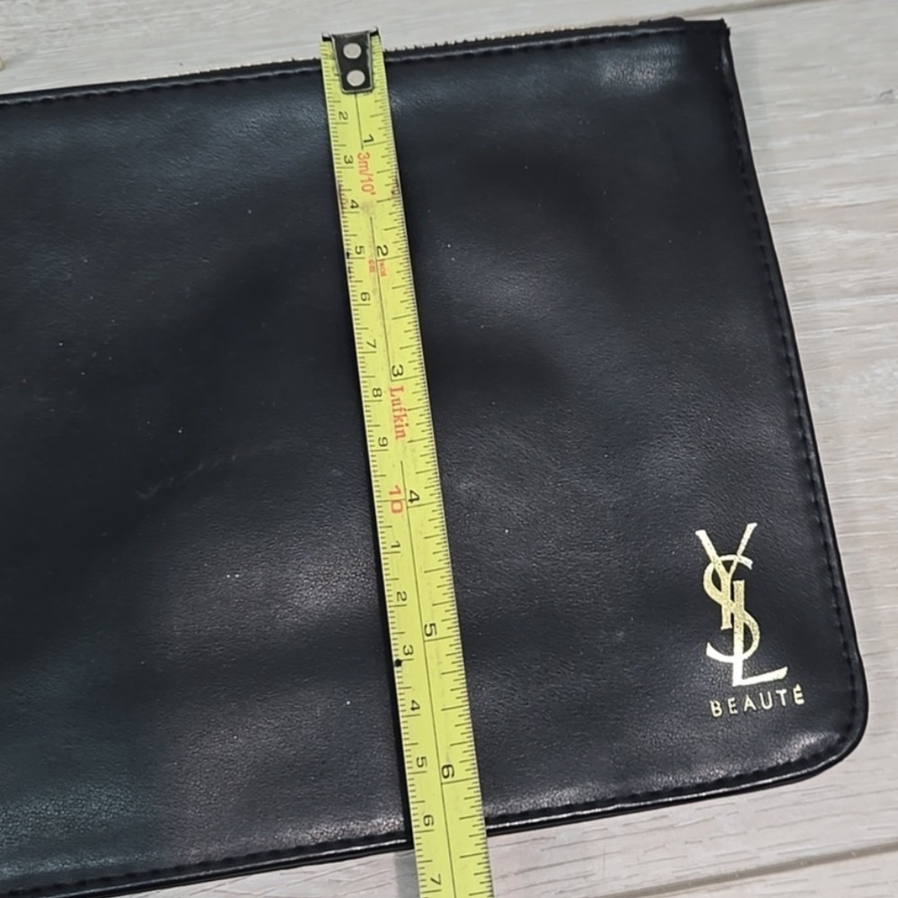 Yves Saint Laurent Black Beauty Pouch w/ YSL Leopard Case 8”x6.5”x2” 8”x2”x2.5” - Picture 9 of 16